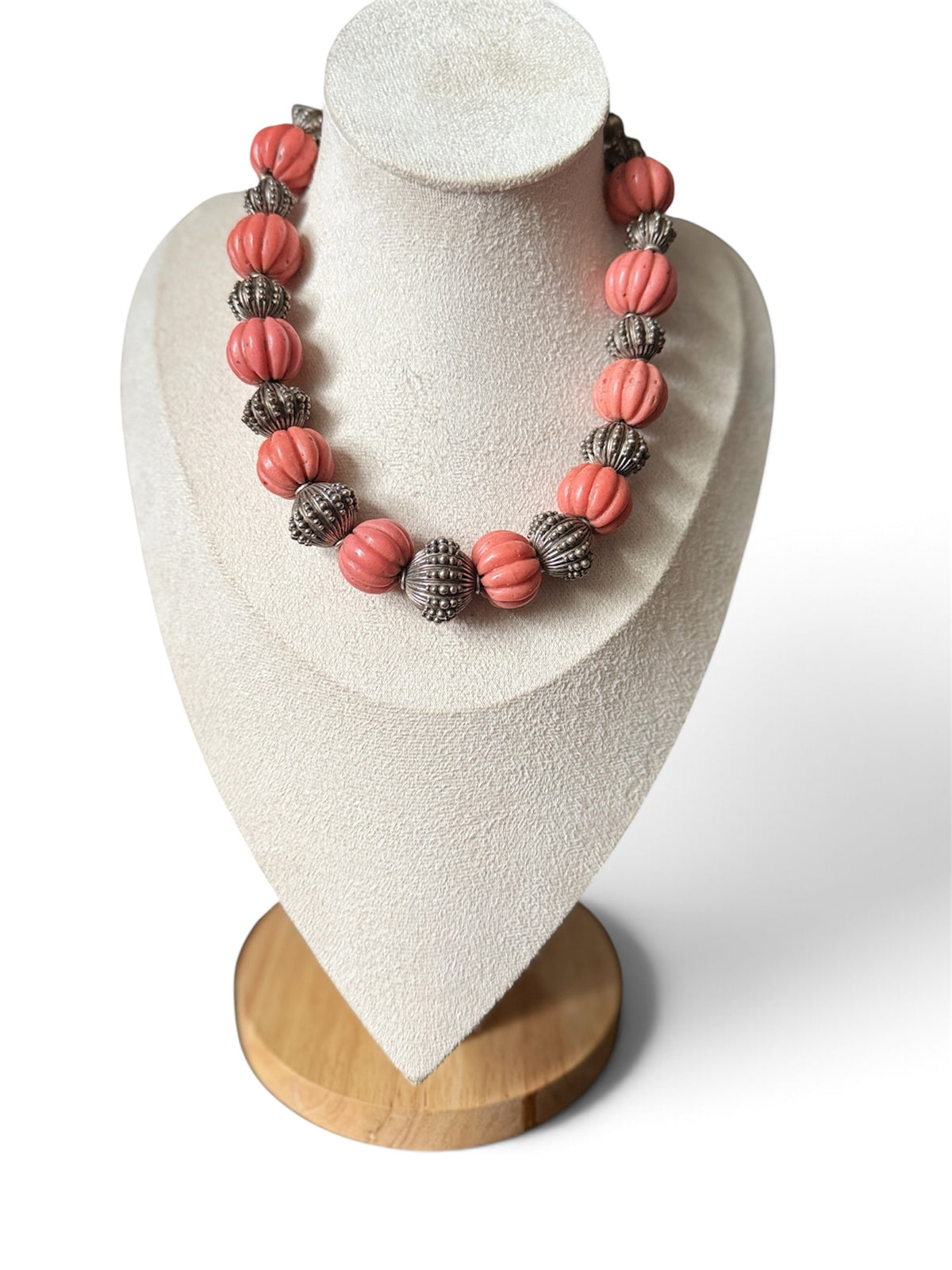 Antique Tibetan Necklace with Turquoise Hair Bead Pendant