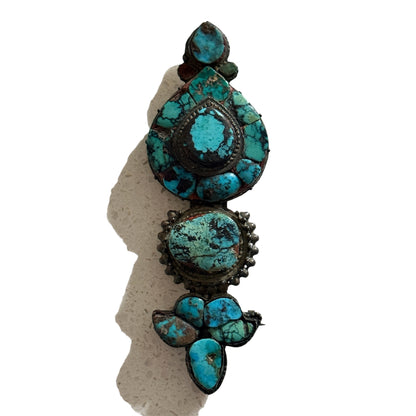 An antique modified ear pendant - Tibetan aykhor (b)