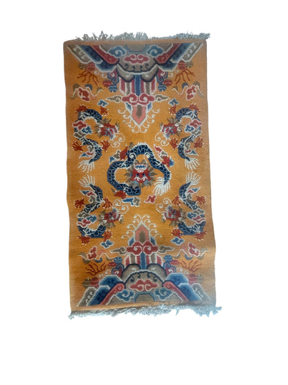 Vintage Tibetan  dragon rug