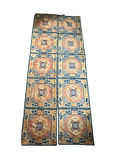 Antique five seater pair temple rug