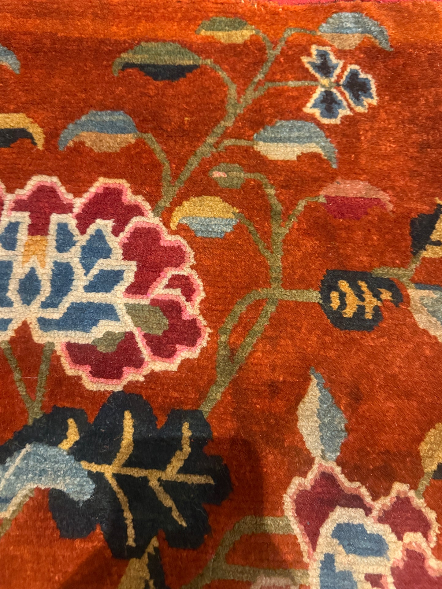 Antique Tibetan meditation rug