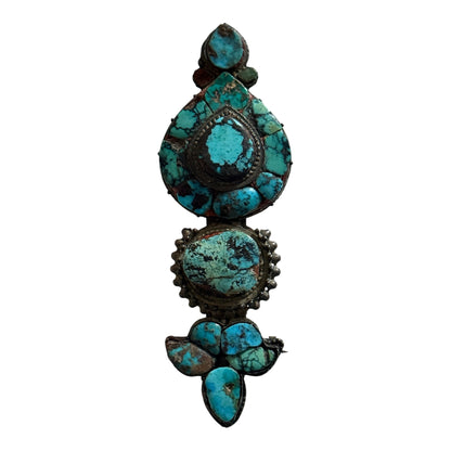 An antique modified ear pendant - Tibetan aykhor (b)