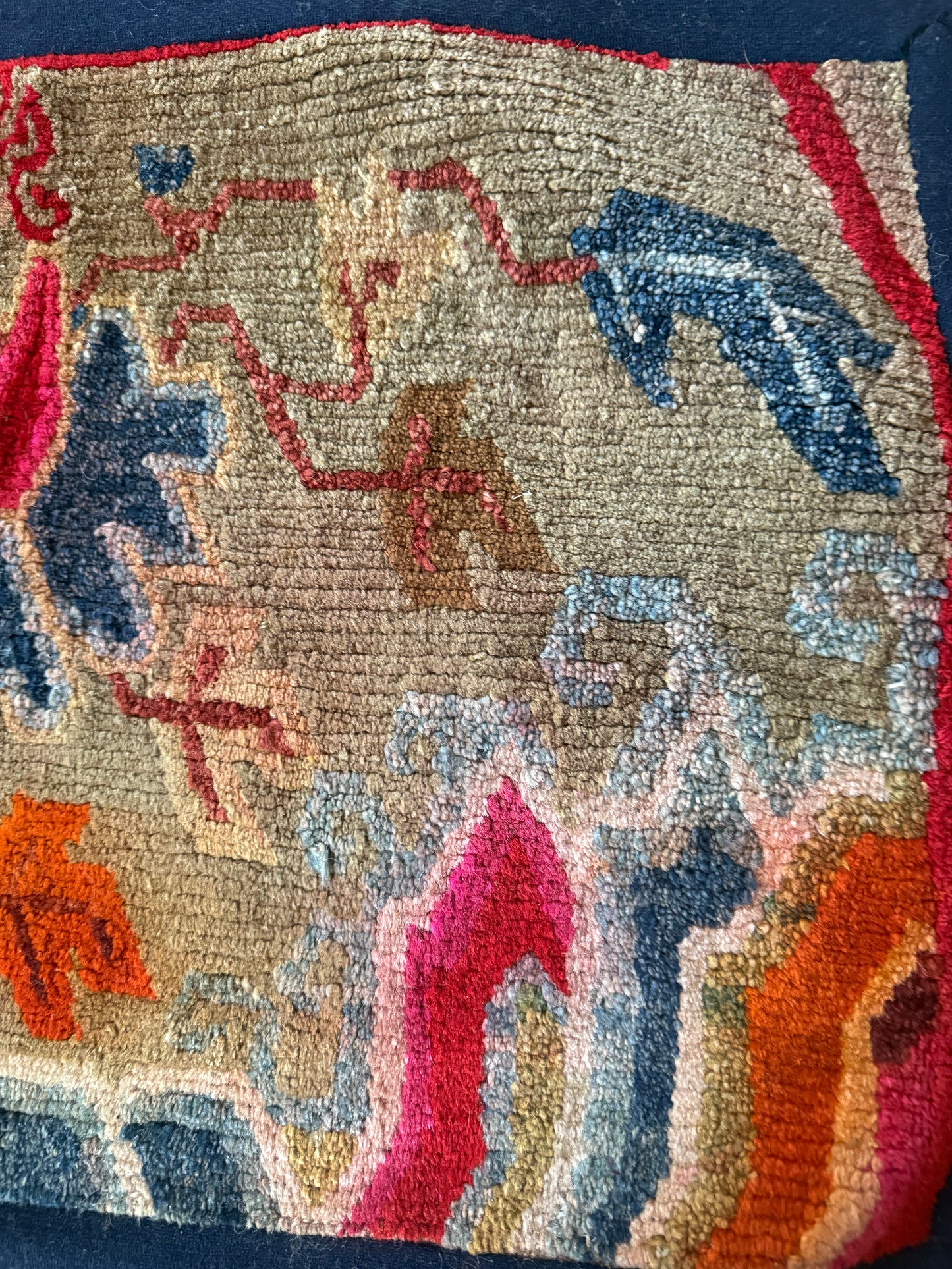 Antique Tibetan  seat rug