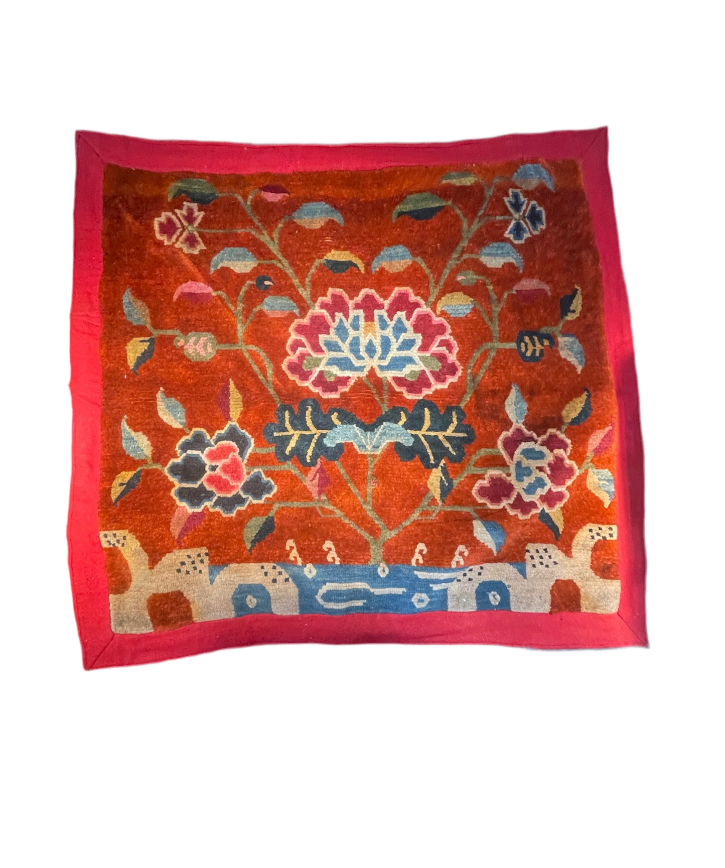 An antique Tibetan meditation rug
