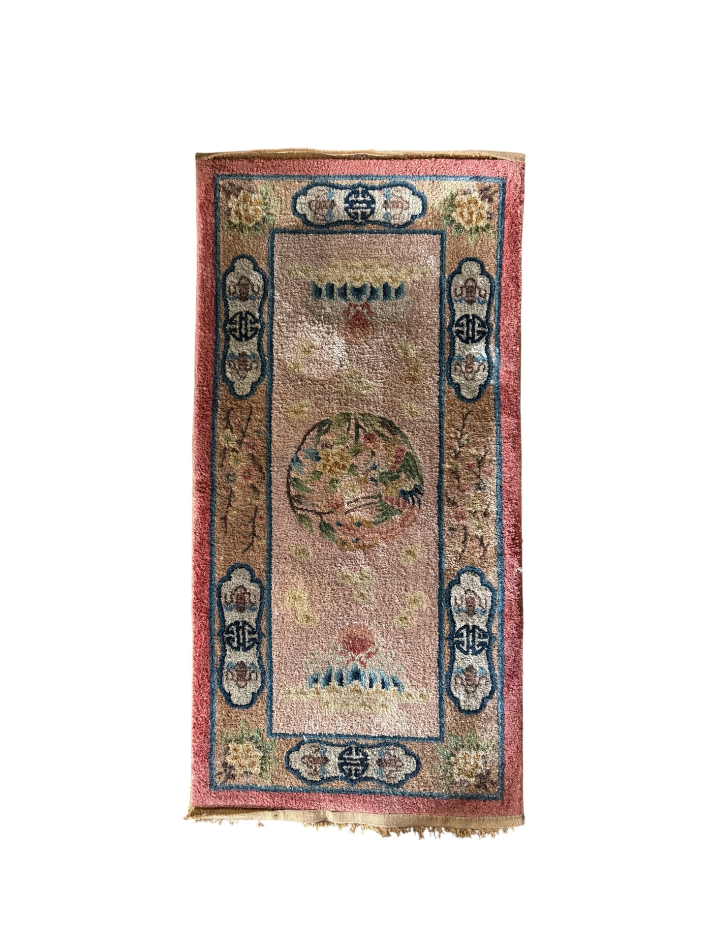 Antique Chinese  seat rug
