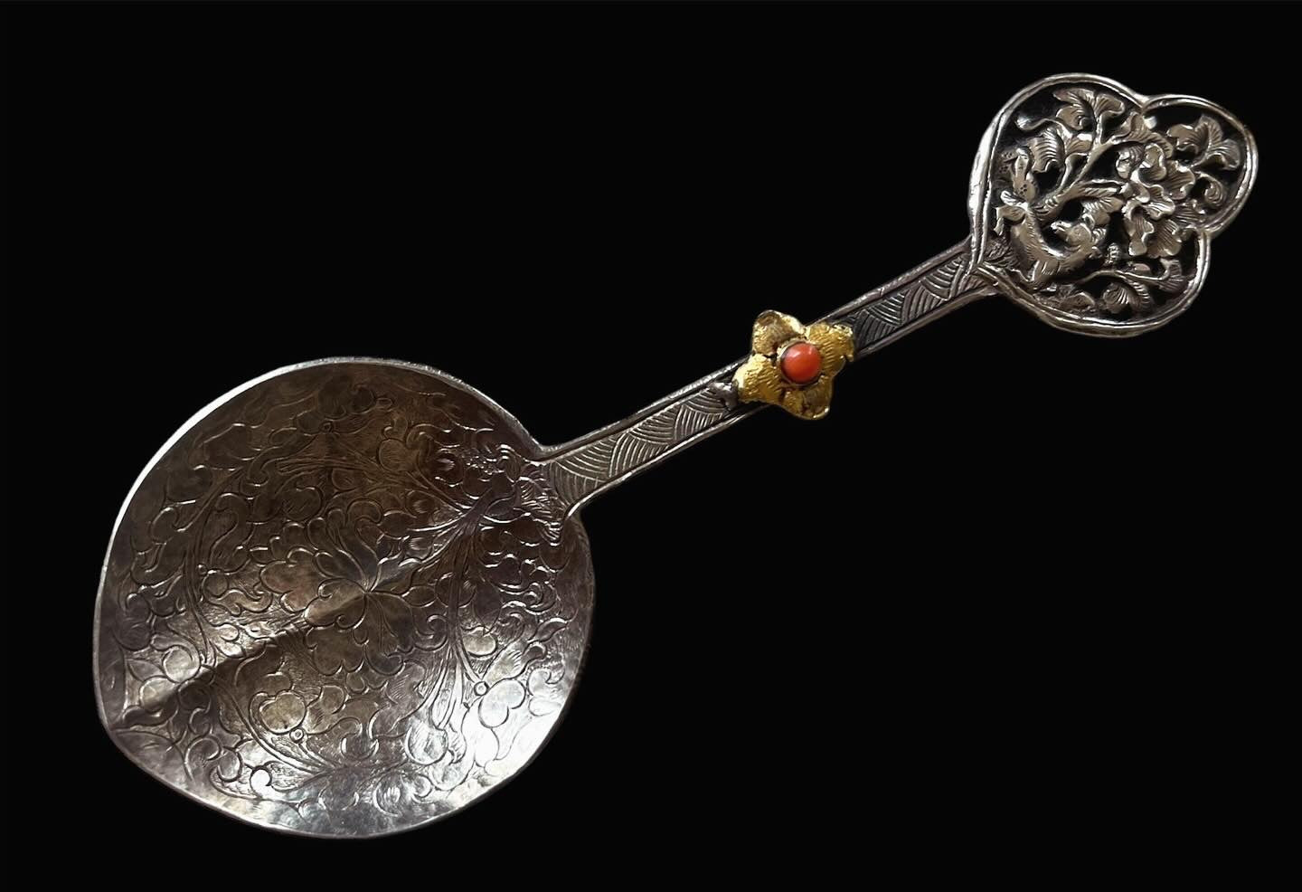 Antique Tibetan silver spoons