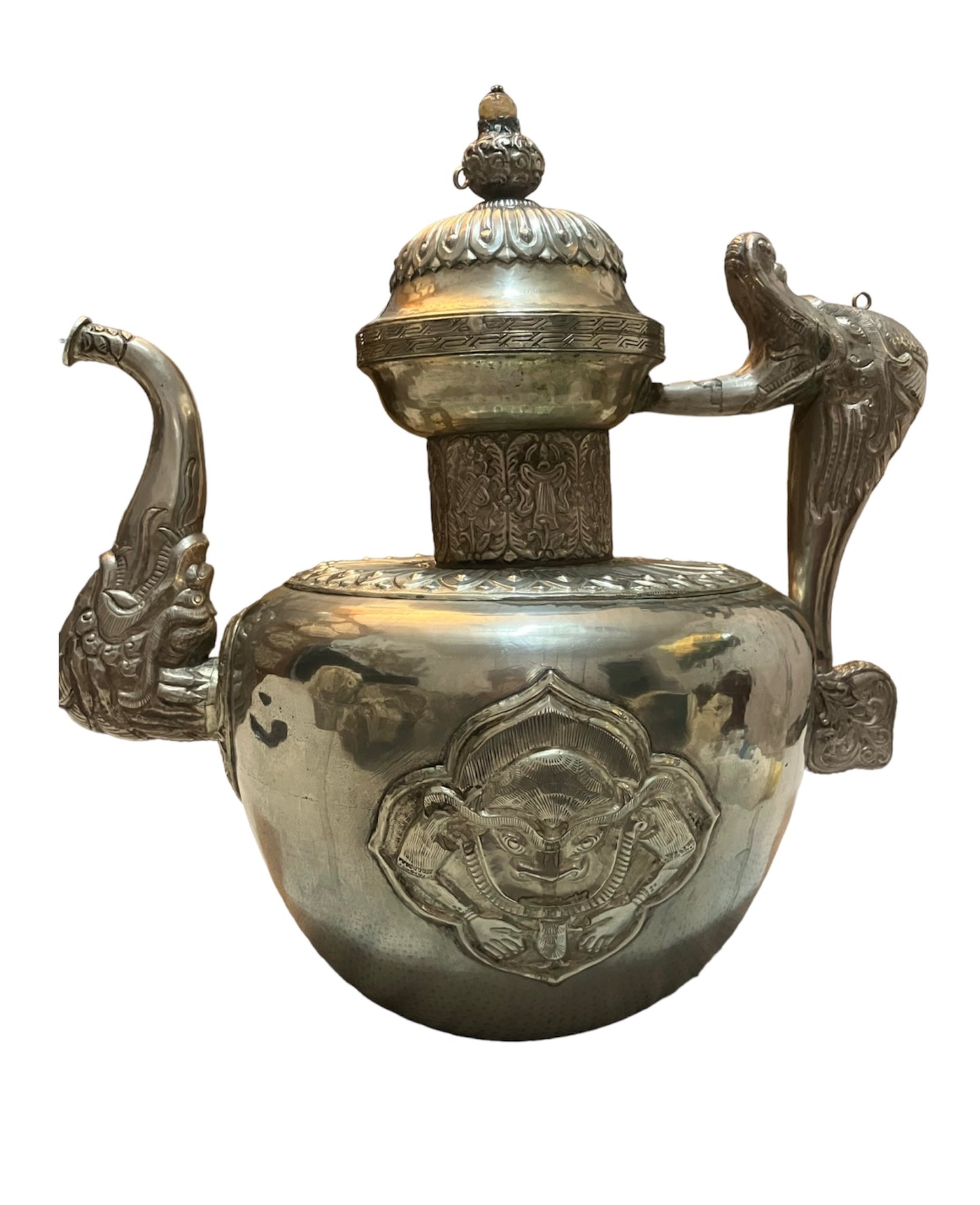 An antique Tibetan silver Teapot