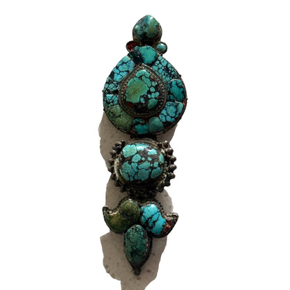 An antique modified ear pendant - Tibetan aykhor