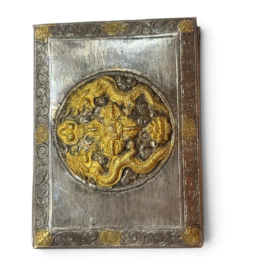 Antique Bhutanese Silver-Gilt Doma (Betel Nut) Box