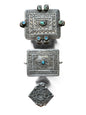 A set of three antique silver amulet boxes
