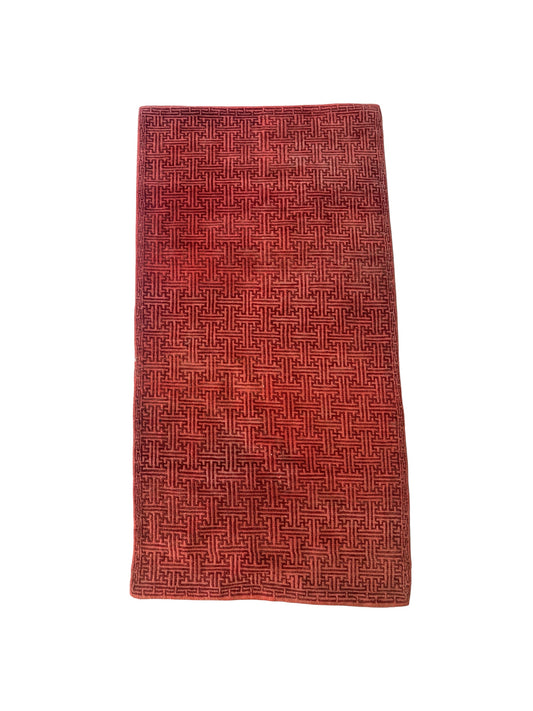 Antique rug with geometrical design