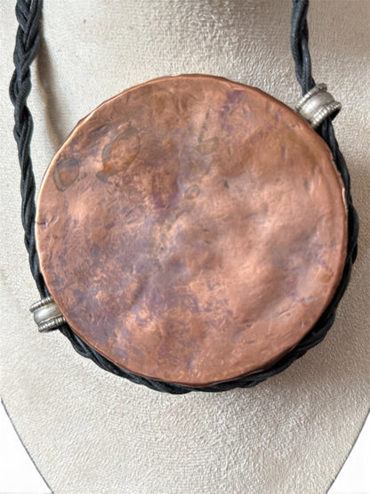 Antique Tibetan Silver Ghau (Portable Carrying Shrine) with Intricate Repoussé Decoration and Brass Back Cover