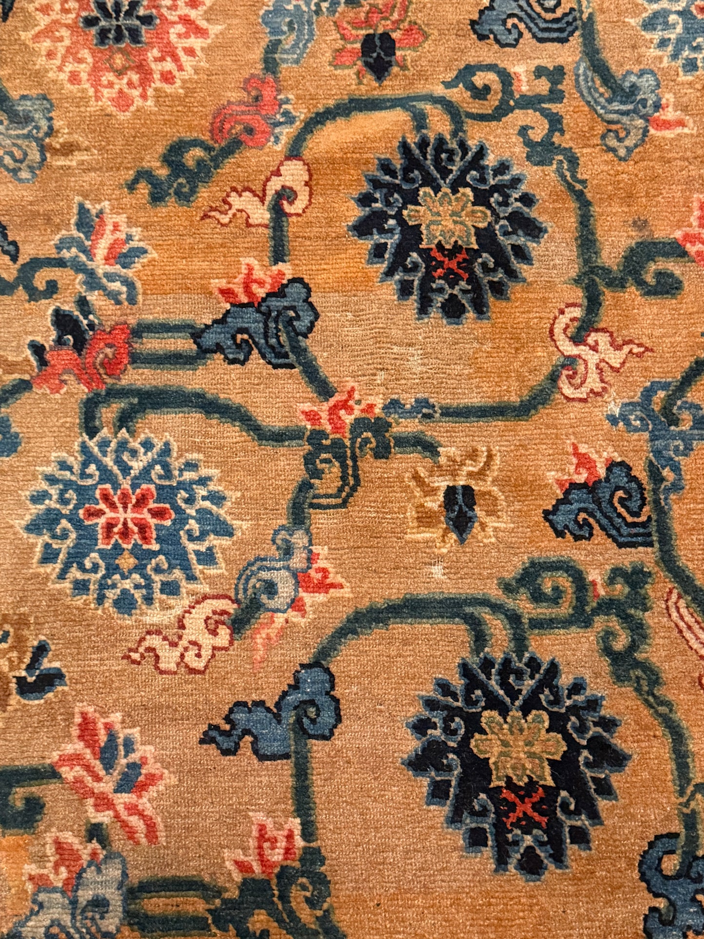An antique  Tibetan  rug