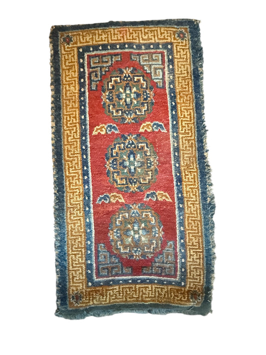 Antique 19th Century  Tibetan woolen rug