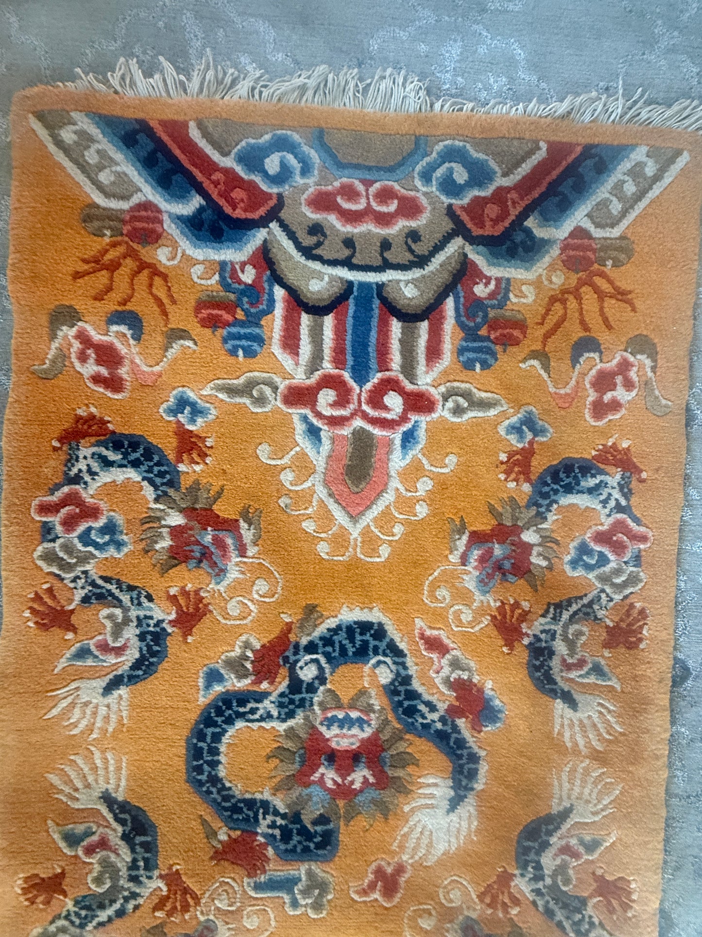 Vintage Tibetan  dragon rug