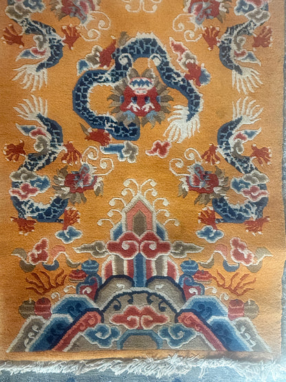 Vintage Tibetan  dragon rug