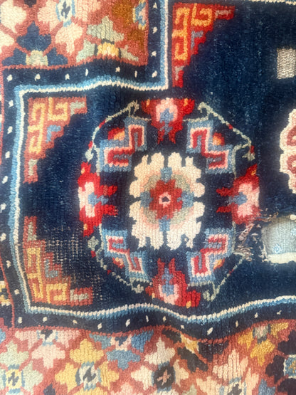 Antique Tibetan saddle rug