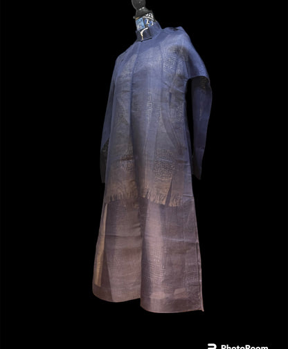 Antique see- through Chinese robe/ Dress made with antique Chinese silk gauze