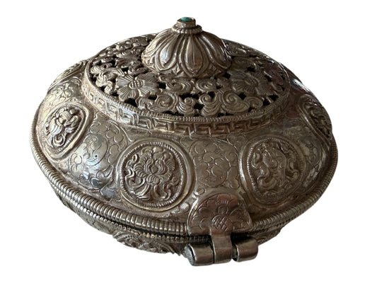 Antique Tibetan Silver Censer (Incense Burner)