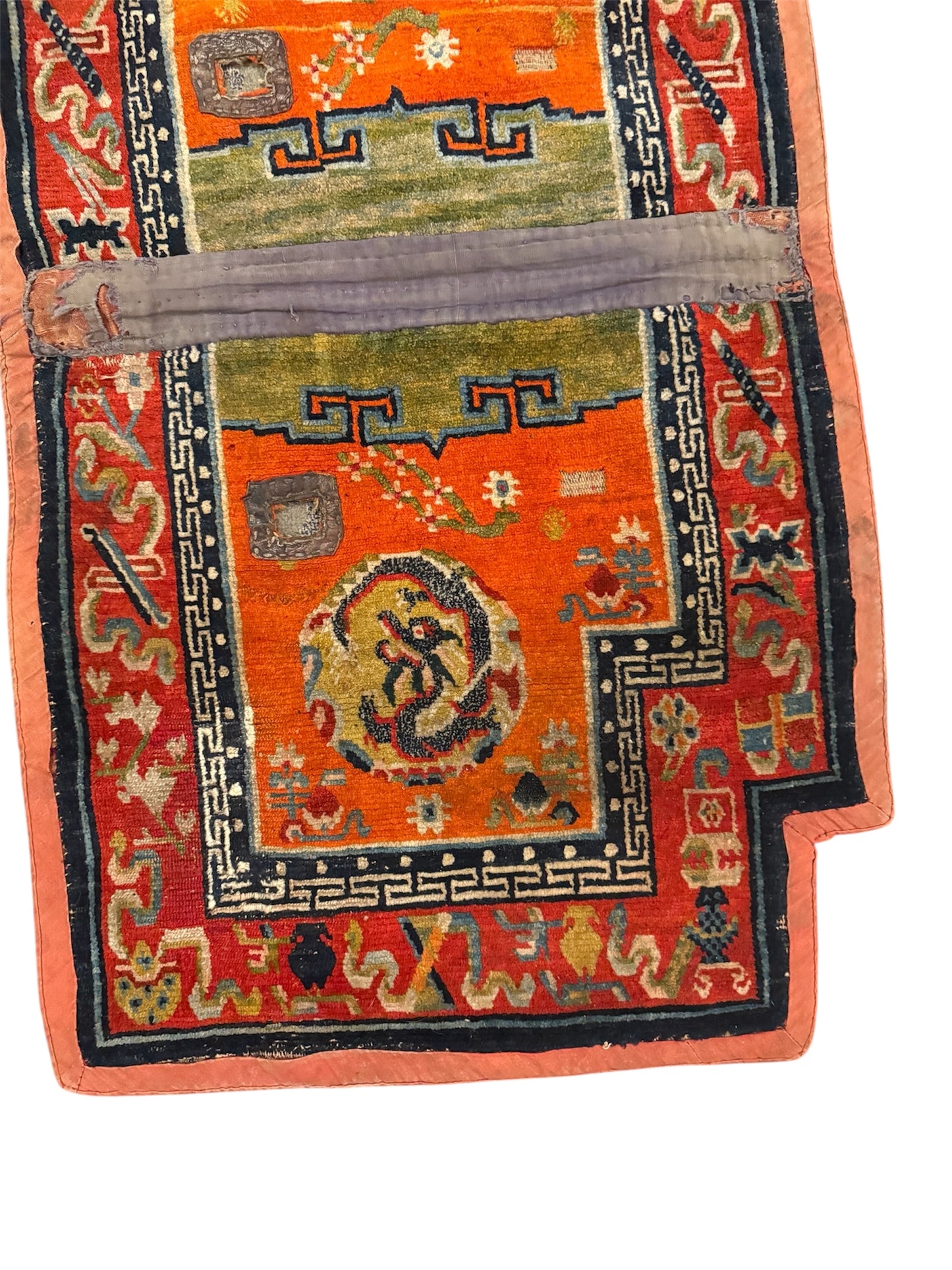 An antique Tibetan saddle rug