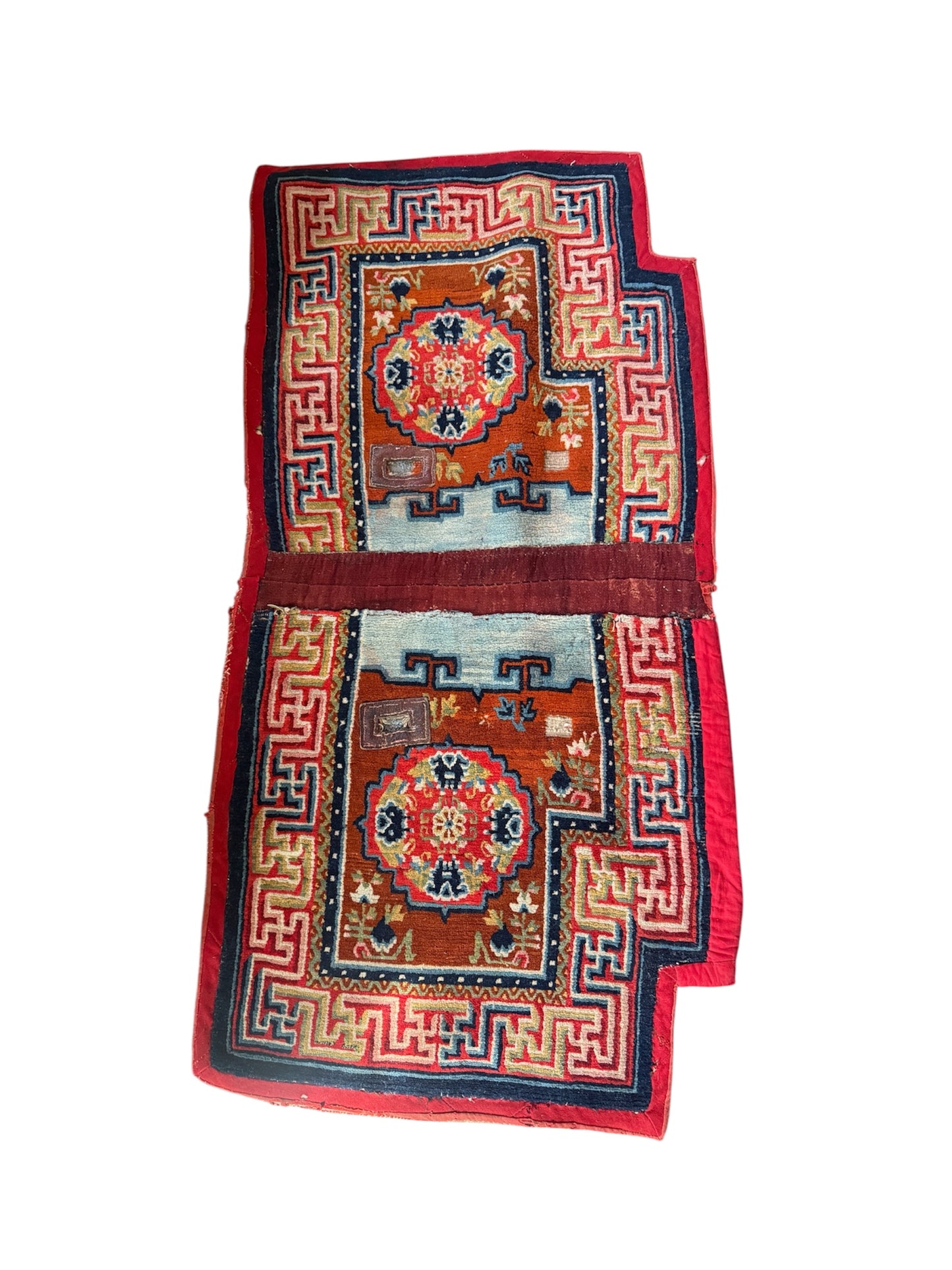 An antique Tibetan saddle rug
