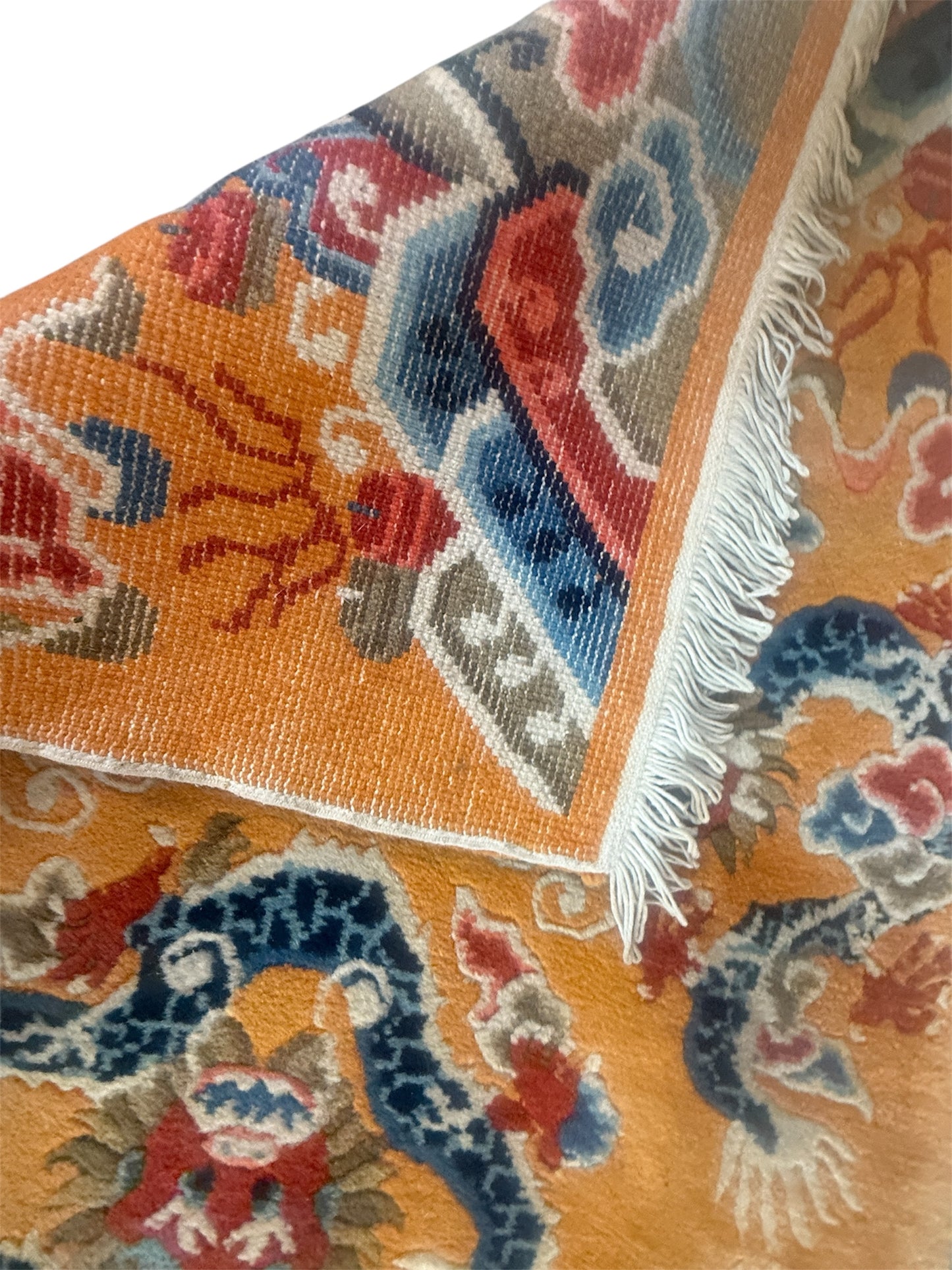 Vintage Tibetan  dragon rug