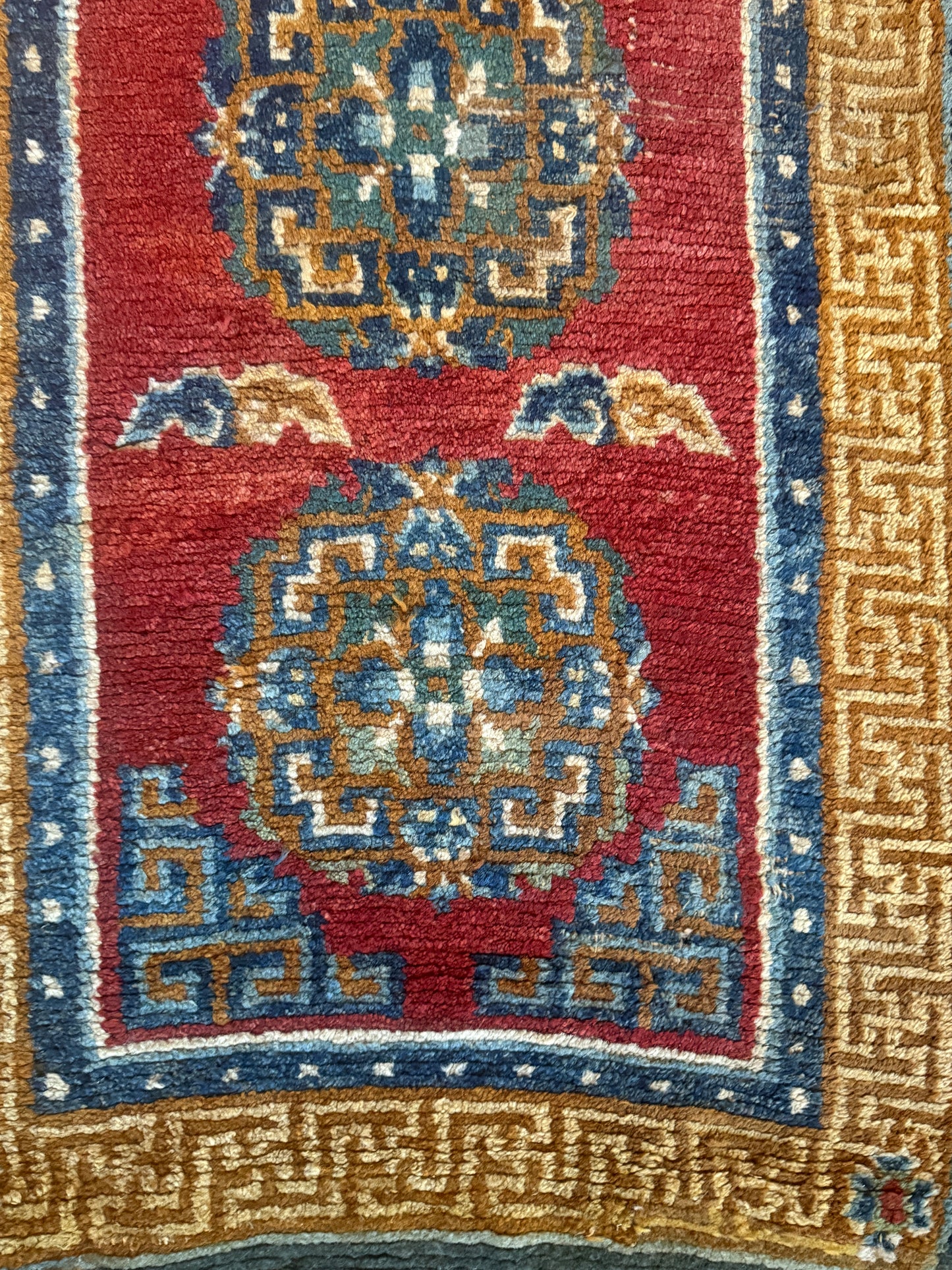 Antique 19th Century  Tibetan woolen rug