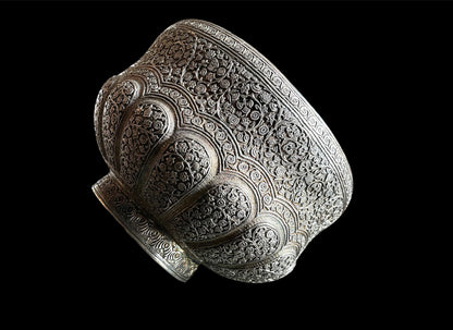 An antique (19th C) large Indian silver bowl