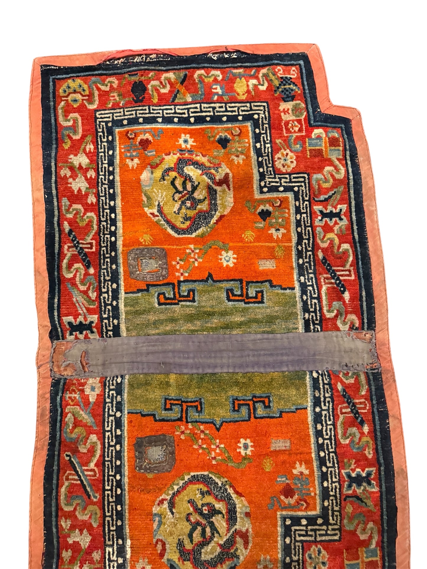 An antique Tibetan saddle rug
