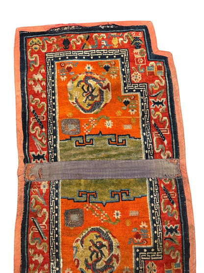 An antique Tibetan saddle rug