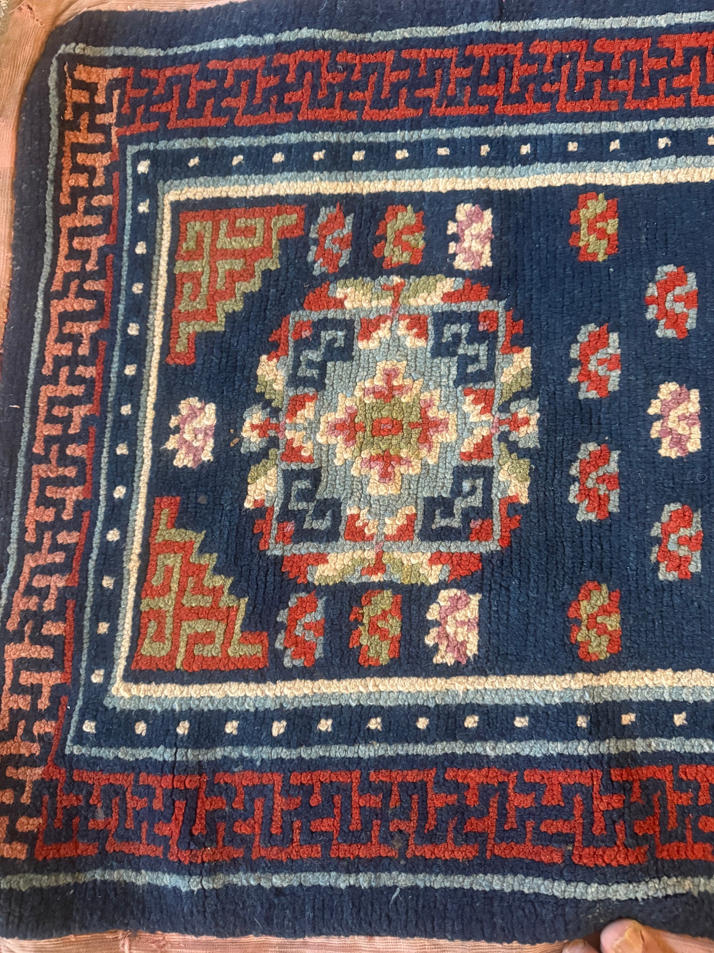 Antique 19th Century Tibetan woolen khaden- rug