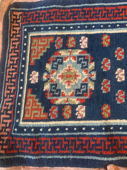 Antique 19th Century Tibetan woolen khaden- rug