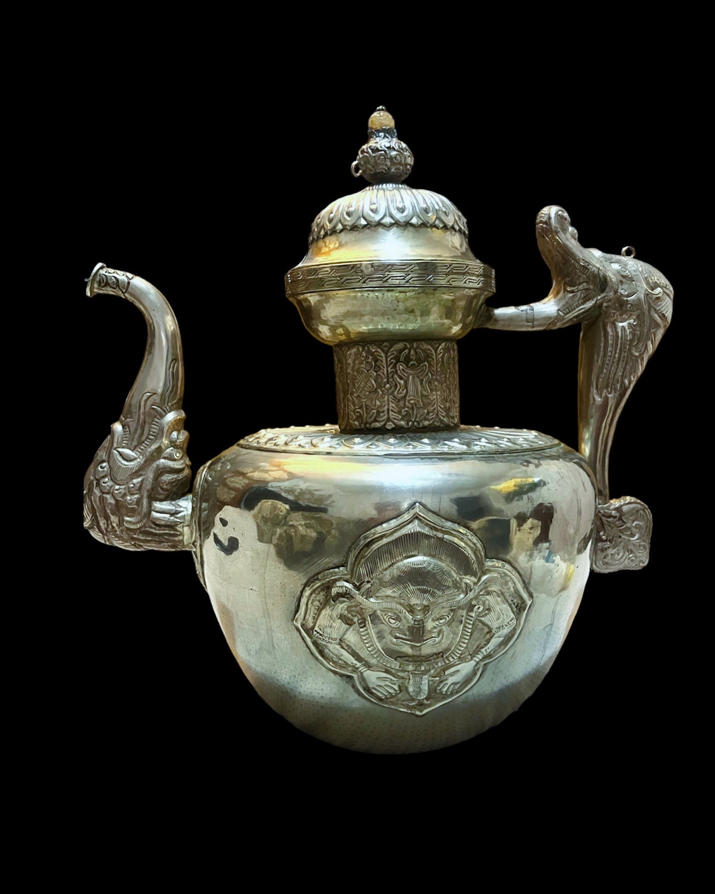 An antique Tibetan silver Teapot