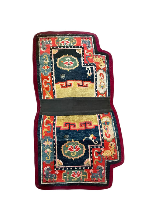 Antique Tibetan saddle rug