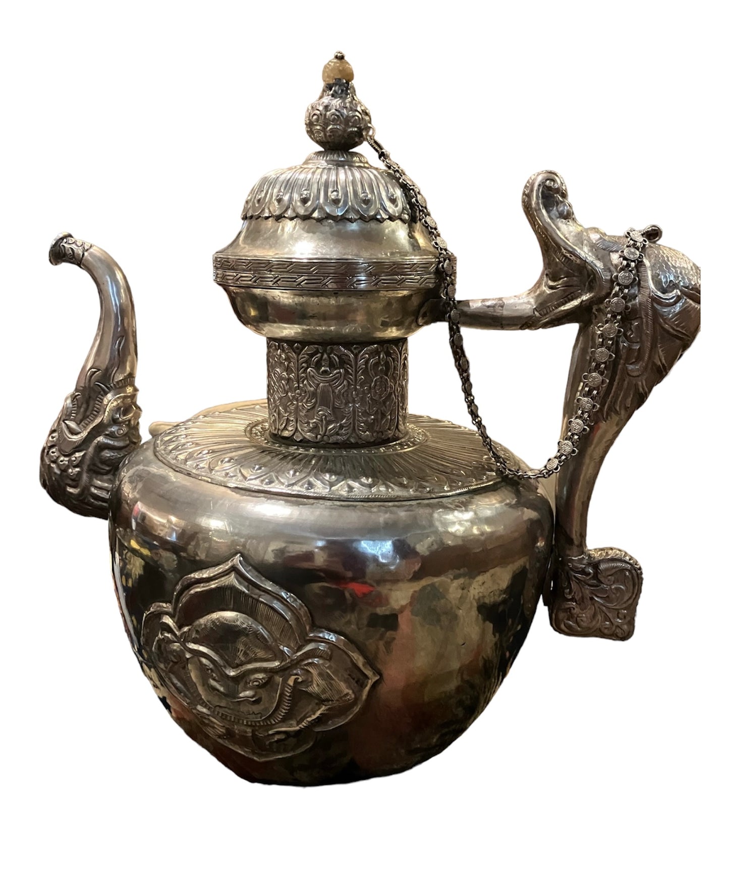 An antique Tibetan silver Teapot