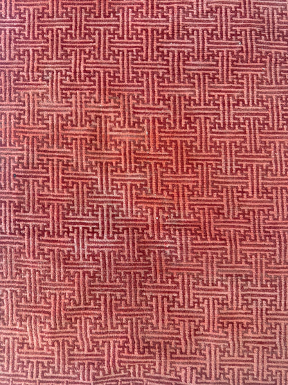 Antique rug with geometrical design