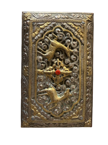 Antique silver and gilded silver Bhutanese betel nut box