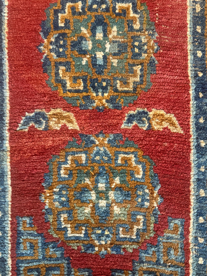 Antique 19th Century  Tibetan woolen rug