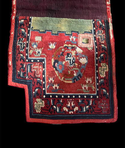 An antique Tibetan saddle rug