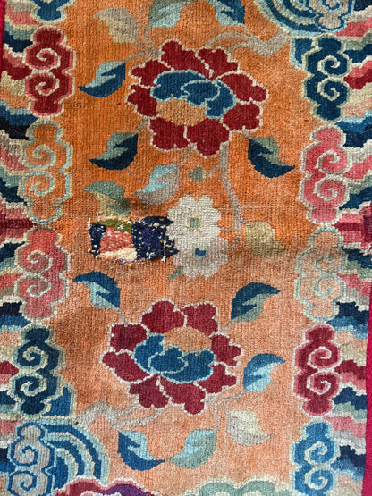 Antique Tibetan  seat rug