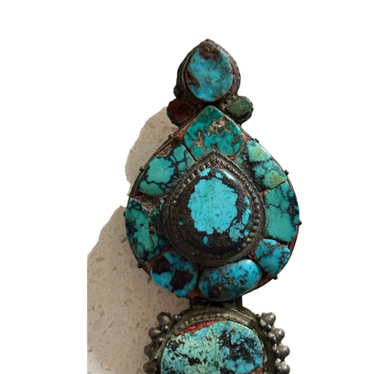 An antique modified ear pendant - Tibetan aykhor (b)