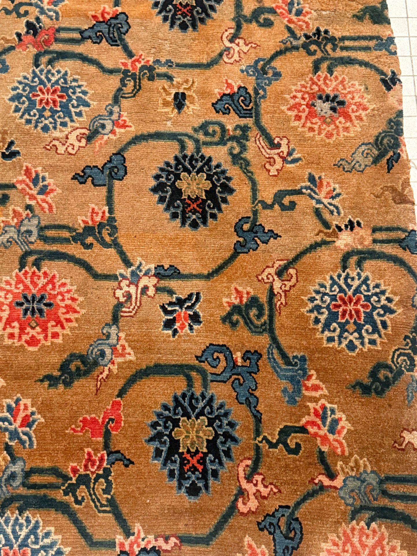 An antique  Tibetan  rug