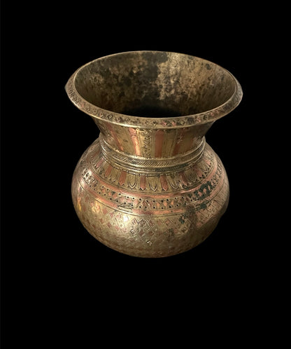 Antique Indian copper and brass lota - pot