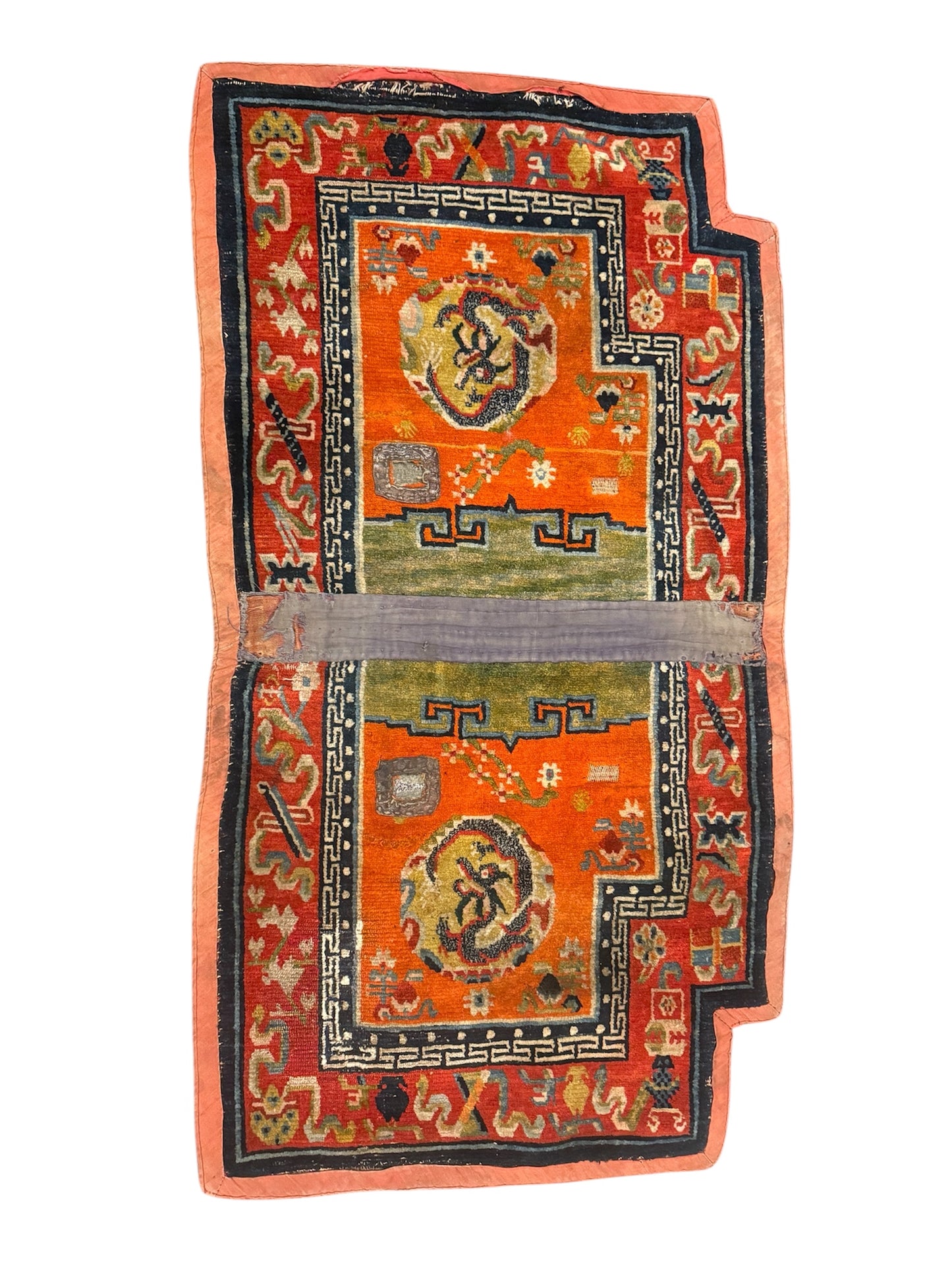 An antique Tibetan saddle rug