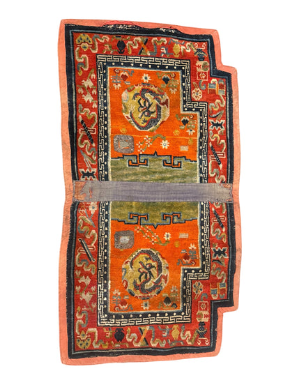 An antique Tibetan saddle rug
