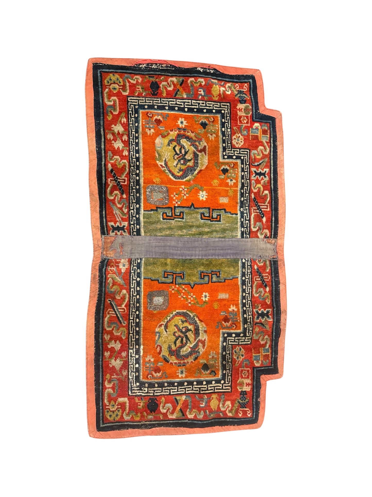 An antique Tibetan saddle rug