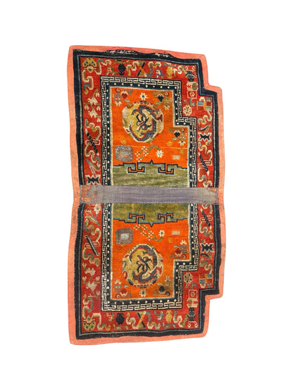 An antique Tibetan saddle rug