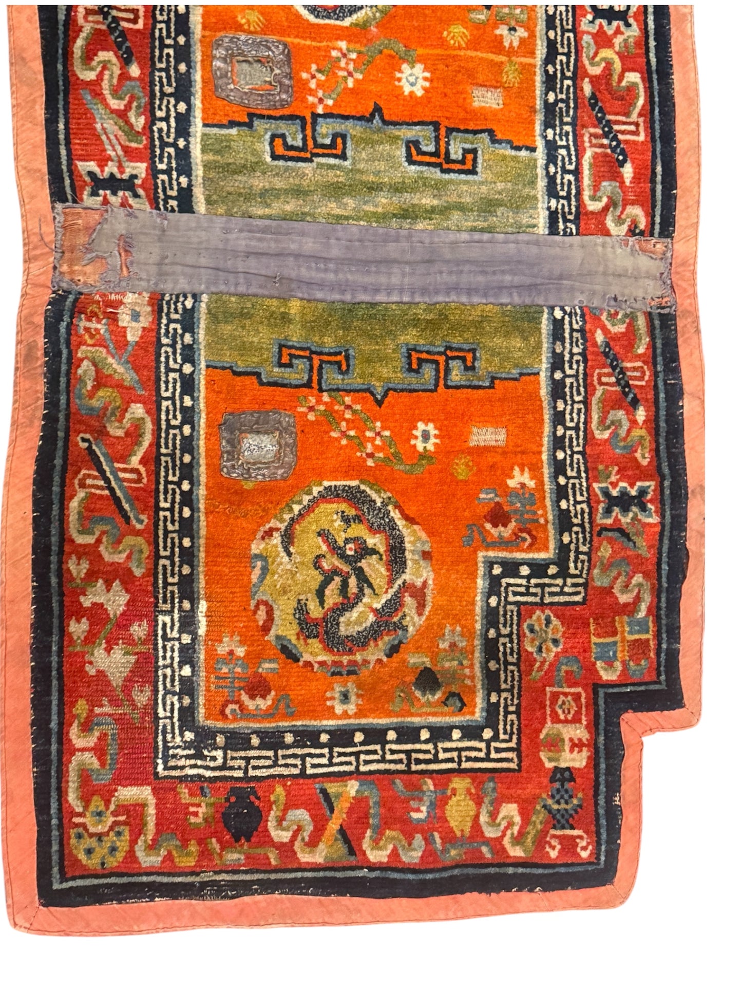 An antique Tibetan saddle rug