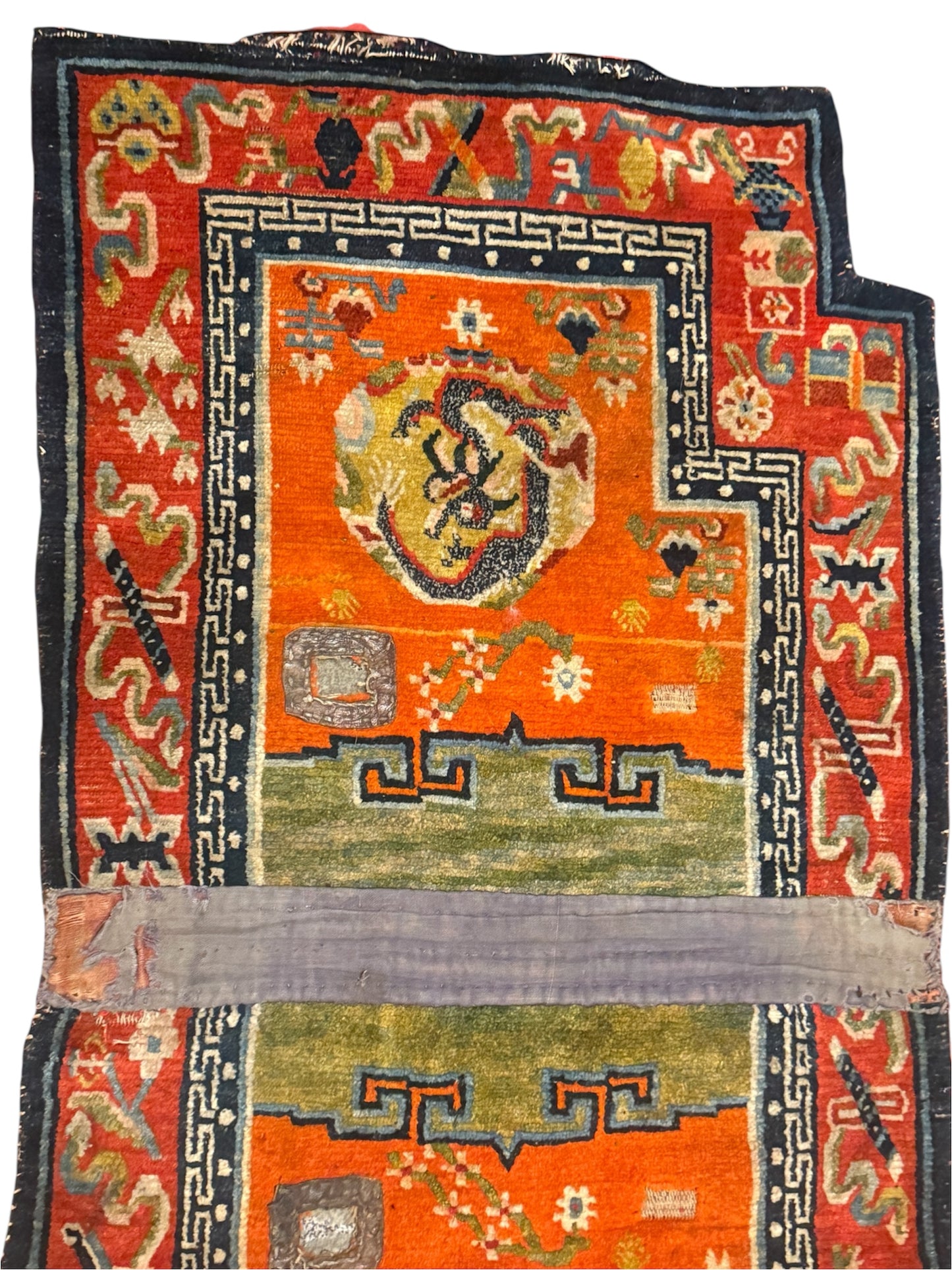 An antique Tibetan saddle rug