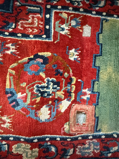 An antique Tibetan saddle rug